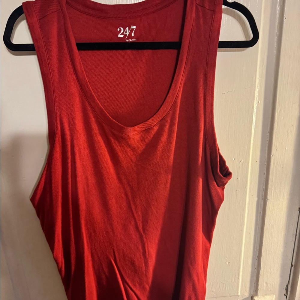 Women's Red Sleeveless Top